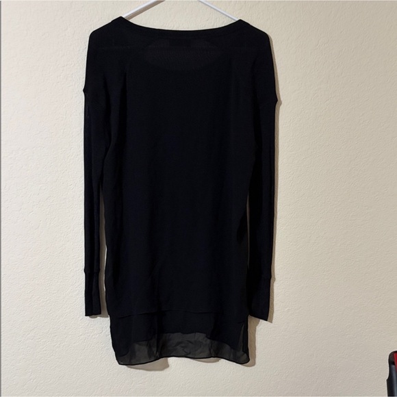 rag & bone Black Sheer Long-Sleeve Layered Tunic - Picture 4 of 7